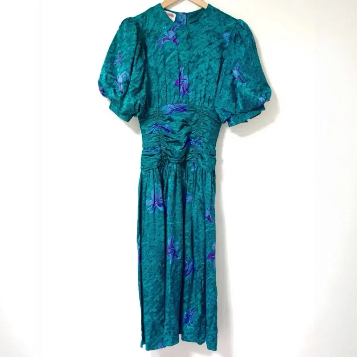 빈티지 80s Maggy London 실크 100% 원피스
